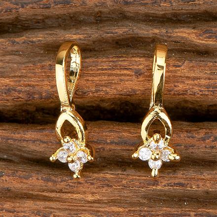 American Diamond Delicate Nose Ring With 2 Tone Gold Rhodium Plating