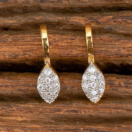 American Diamond Delicate Nose Ring With 2 Tone Gold Rhodium Plating