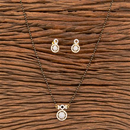 American Diamond Delicate Mangalsutra With 2 Tone Plating