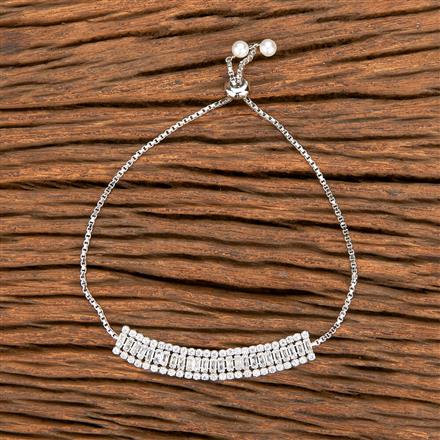 Cubic Zirconia Classic Bracelet With Gold Rhodium Plating