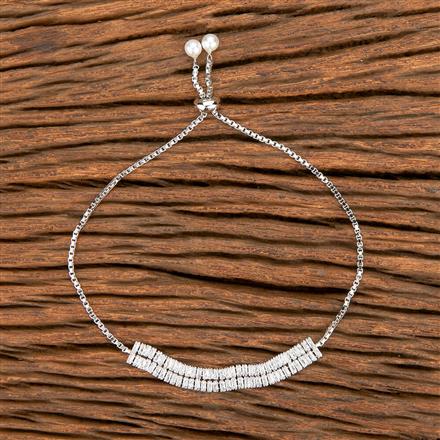 Cubic Zirconia Classic Bracelet With Gold Rhodium Plating