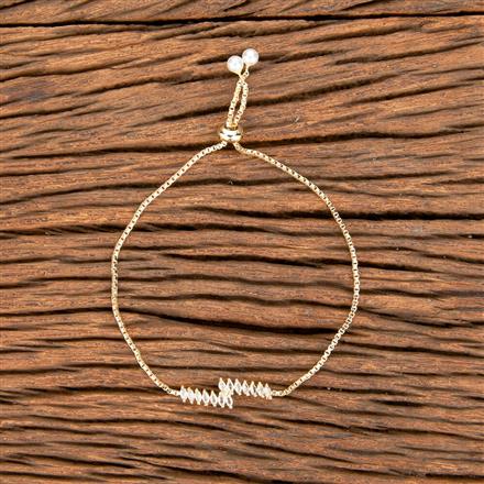 American Diamond Adjustable Bracelet With Gold Rhodium Plating