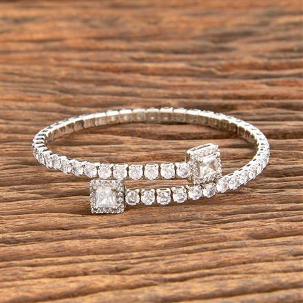 American Diamond Delicate Kada With Gold Rhodium Plating