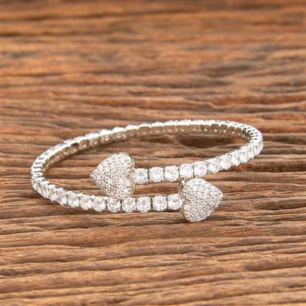 American Diamond Delicate Kada With Gold Rhodium Plating