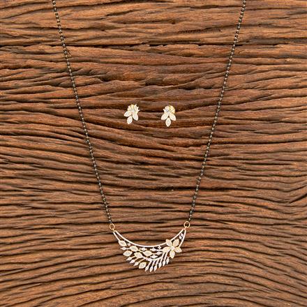 American Diamond Classic Mangalsutra With 2 Tone Plating