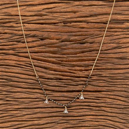 American Diamond Delicate Mangalsutra With 2 Tone Plating