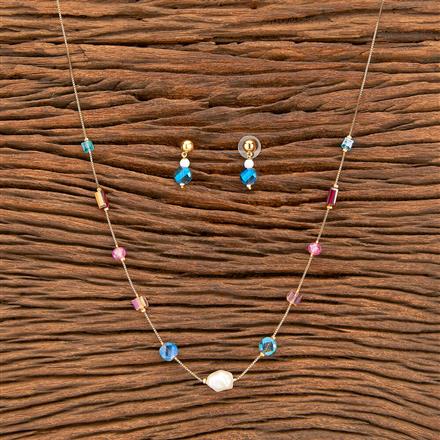 American Diamond Mala Necklace With Gold Plating