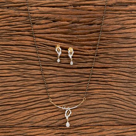 American Diamond Classic Mangalsutra With 2 Tone Plating