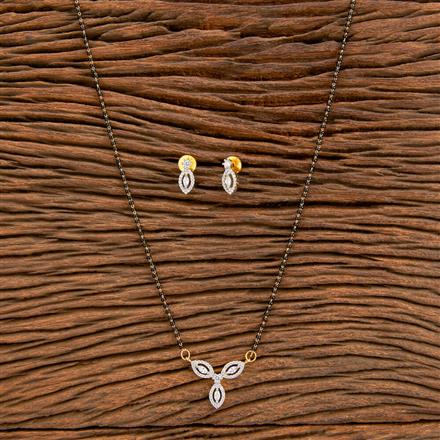 American Diamond Classic Mangalsutra With 2 Tone Plating