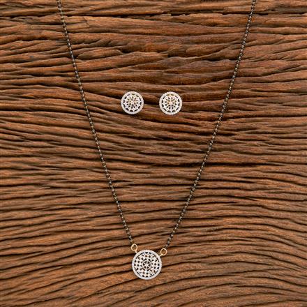 American Diamond Classic Mangalsutra With 2 Tone Plating