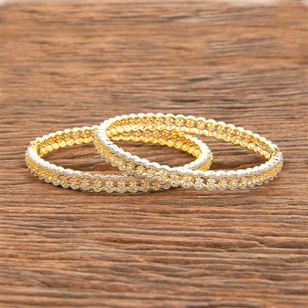 American Diamond Classic Bangles With 2 Tone Plating