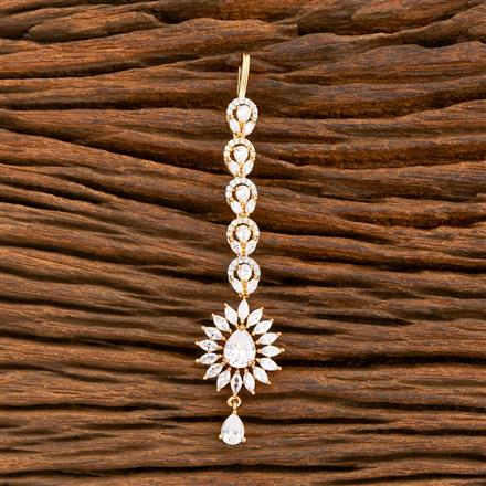 American Diamond Classic Tikka With 2 Tone Rhodium Plating