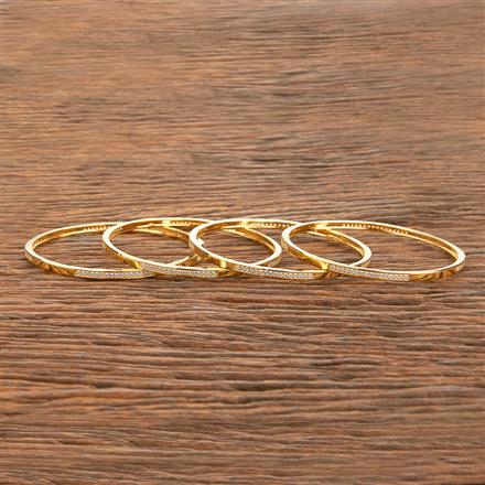American Diamond Delicate Bangles With Gold Rhodium Plating
