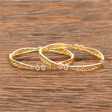 American Diamond Classic Bangles With Gold Plating