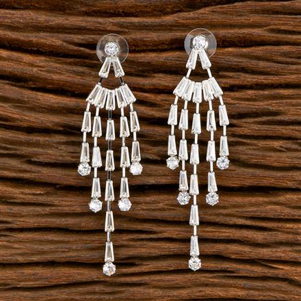 American Diamond Classic Earring With Gold Rhodium Plating
