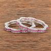 American Diamond Classic Bangles With Rhodium Plating