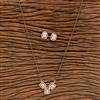American Diamond Classic Mangalsutra with Rhodium Plating 2 Tone Plating