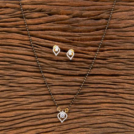 American Diamond Tanmaniya Mangalsutra With 2 Tone Plating