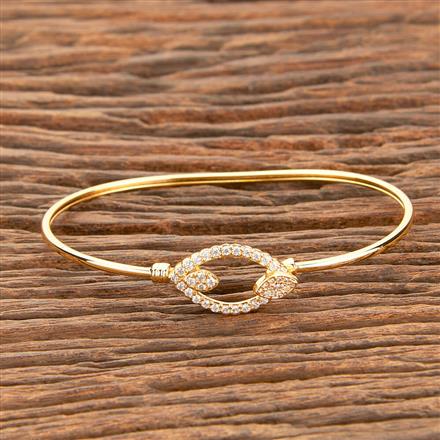 American Diamond Delicate Kada With Rose Gold Rhodium Gold Plating