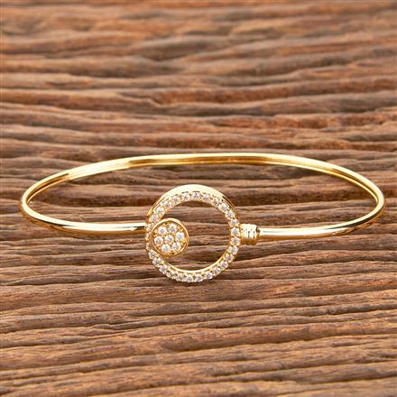 American Diamond Delicate Kada With Rose Gold Rhodium Gold Plating