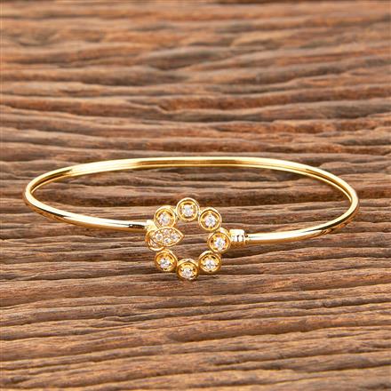 American Diamond Delicate Kada With Rose Gold Rhodium Gold Plating