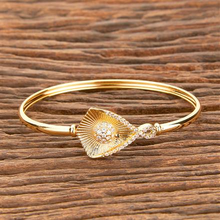 American Diamond Delicate Kada With Rose Gold Rhodium Gold Plating