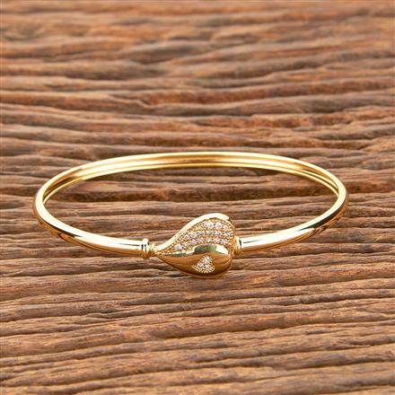 American Diamond Delicate Kada With Rose Gold Rhodium Gold Plating