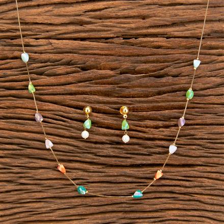 American Diamond Mala Necklace With Gold Plating