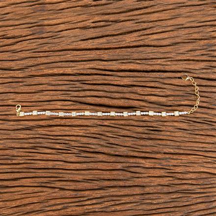 American Diamond Classic Bracelet With 2 Tone Rhodium Plating