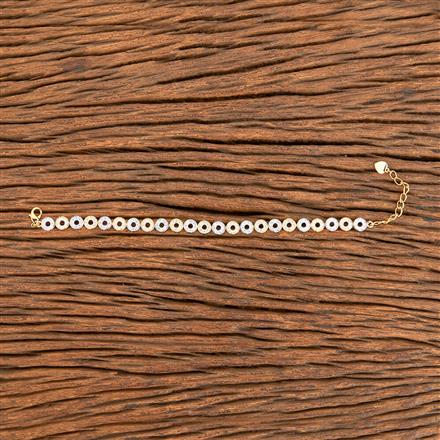 American Diamond Classic Bracelet With 2 Tone Rhodium Plating