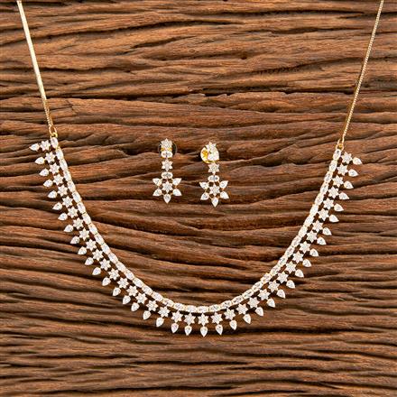 Cz Classic Necklace With Gold Plating