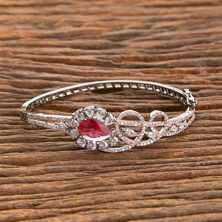 American Diamond Classic Kada With Black Rose Plating