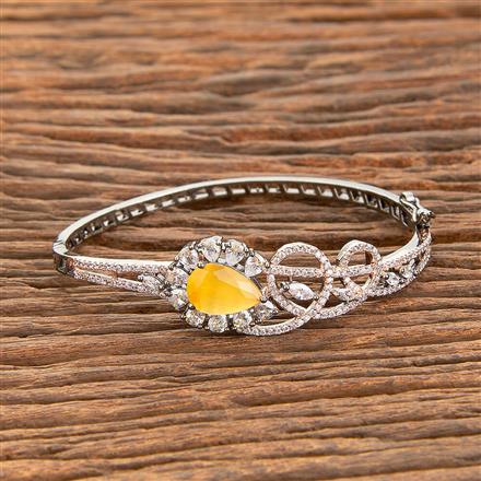 American Diamond Classic Kada With Black Rose Plating