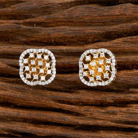 American Diamond Delicate Tops With 2 Tone Rhodium Plating