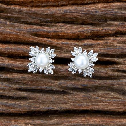 Cz Delicate Tops With Gold Rhodium Plating