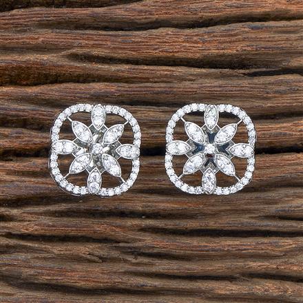 Cz Delicate Tops With Rhodium 2 Tone Plating
