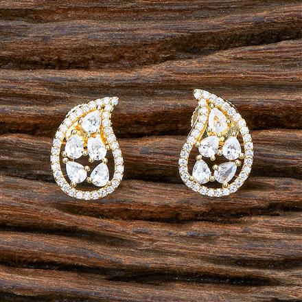 Cz Delicate Tops With Rhodium 2 Tone Plating