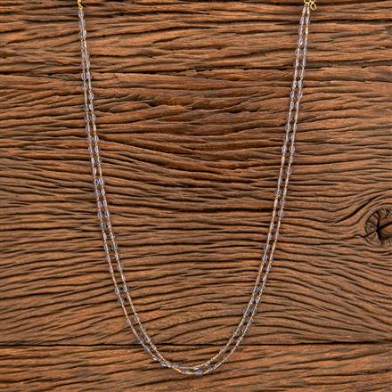 Cubic Zirconia 2 Line Necklace With Gold Plating