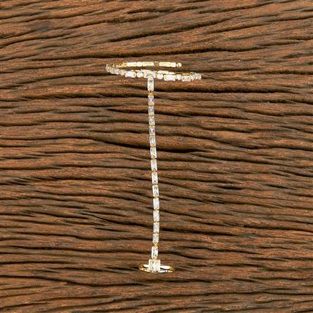 Cz Delicate Hath Pan With Gold Rhodium Plating