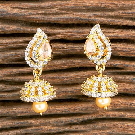 Cz Classic Jhumki With Gold Plating