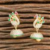 Cz Peacock Jhumki With Gold Plating