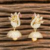 Cz Peacock Jhumki With Gold Plating