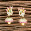 Cz Peacock Jhumki With Gold Plating
