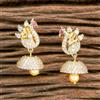 Cz Peacock Jhumki With Gold Plating