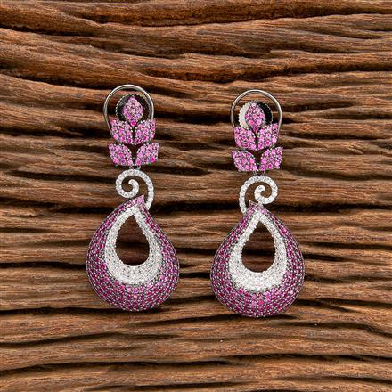 Cz Nano Earring With Black Plating