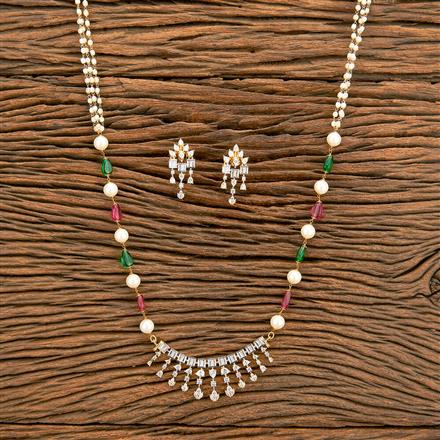 Cz Classic mala necklace With 2 Tone Plating