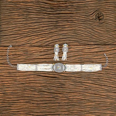 Cz Classic mala necklace With Rhodium Plating