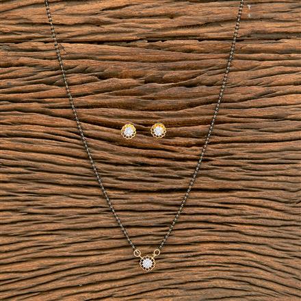 Cz Delicate Mangalsutra With 2 Tone Plating