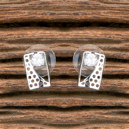 Cz Delicate Tops With Gold Rhodium Plating