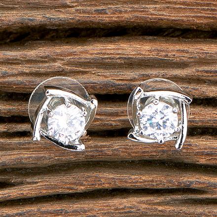 Cz Delicate Tops With Gold Rhodium Plating